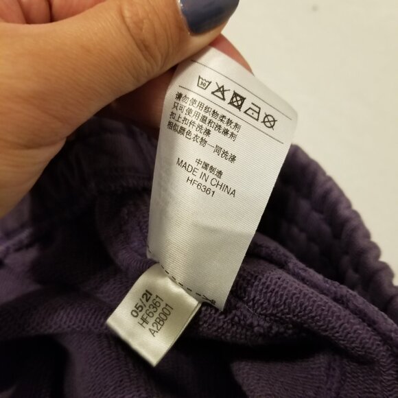 Adidas Originals Short Medium Cotton Sweat Shorts Purple 6in Inseam Men Bottoms - Picture 7 of 11